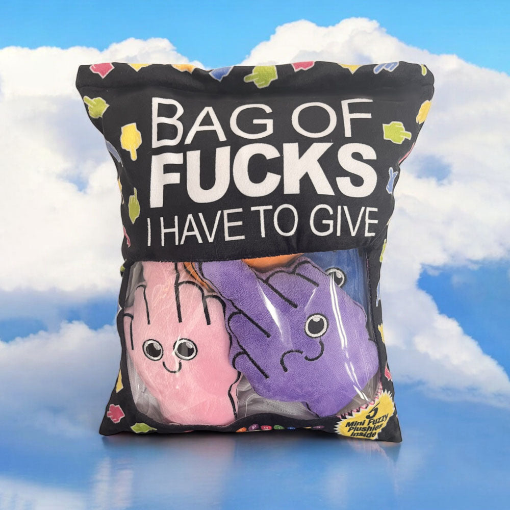 Bag Of Fucks I Have To Give Mini Fuzzy Fu Plushy Pillows Set Of 5
