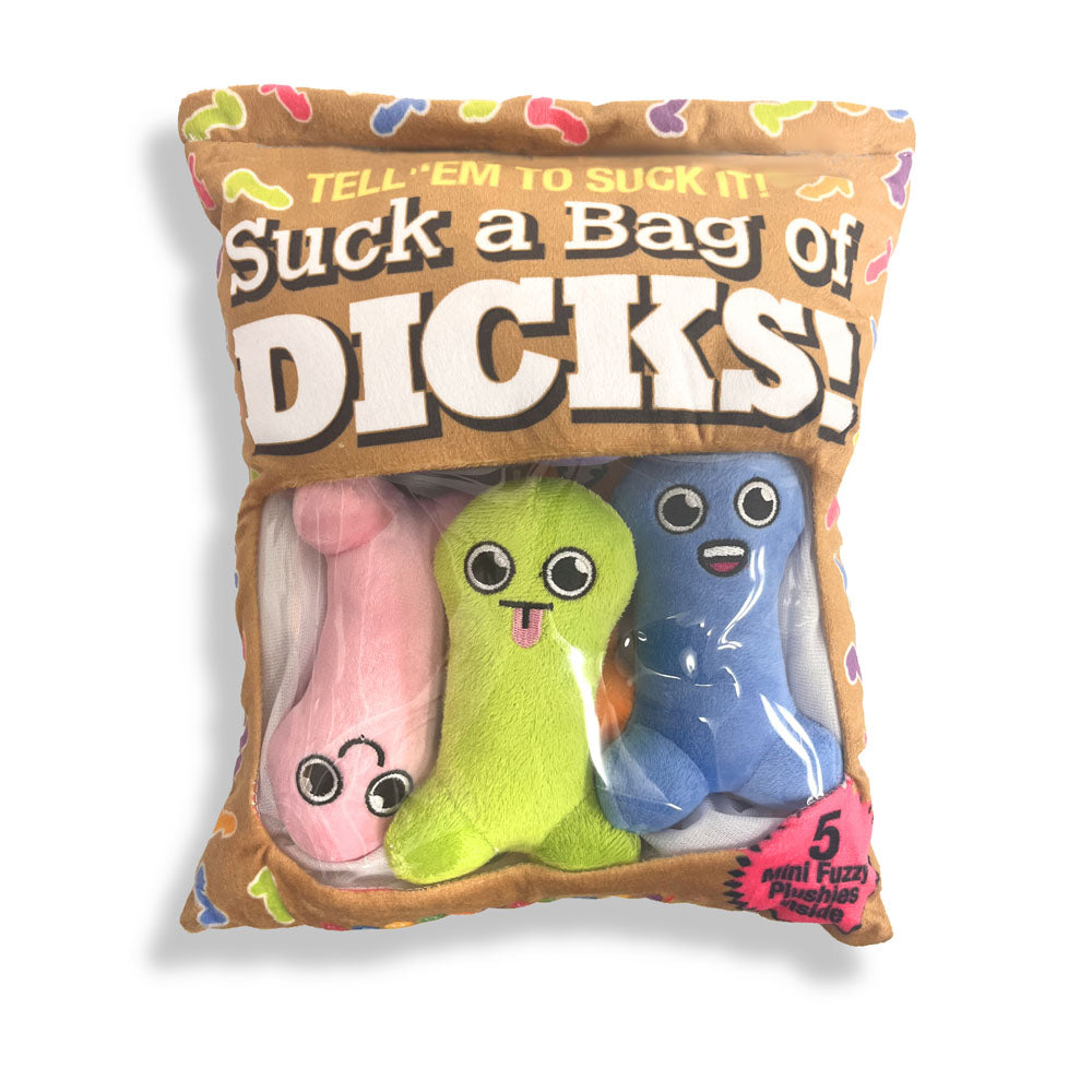 Suck A Bag Of Dicks Plushy Pillows Mini Fuzzy Dicky Plushy Pillows Set Of 5