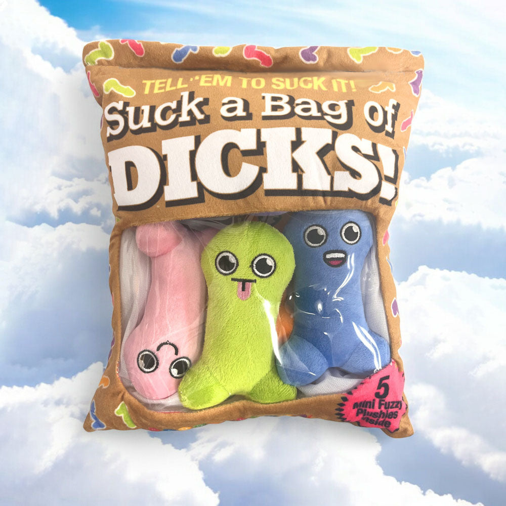 Suck A Bag Of Dicks Plushy Pillows Mini Fuzzy Dicky Plushy Pillows Set Of 5