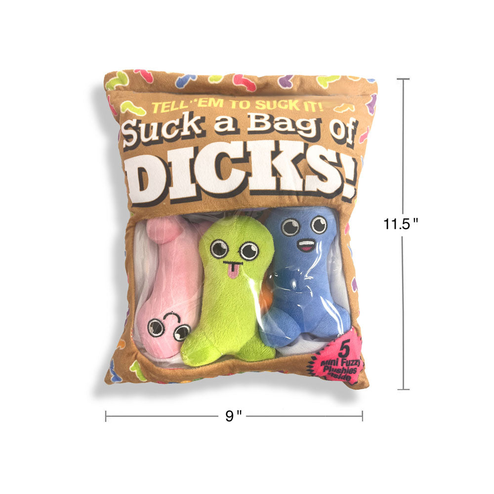 Suck A Bag Of Dicks Plushy Pillows Mini Fuzzy Dicky Plushy Pillows Set Of 5