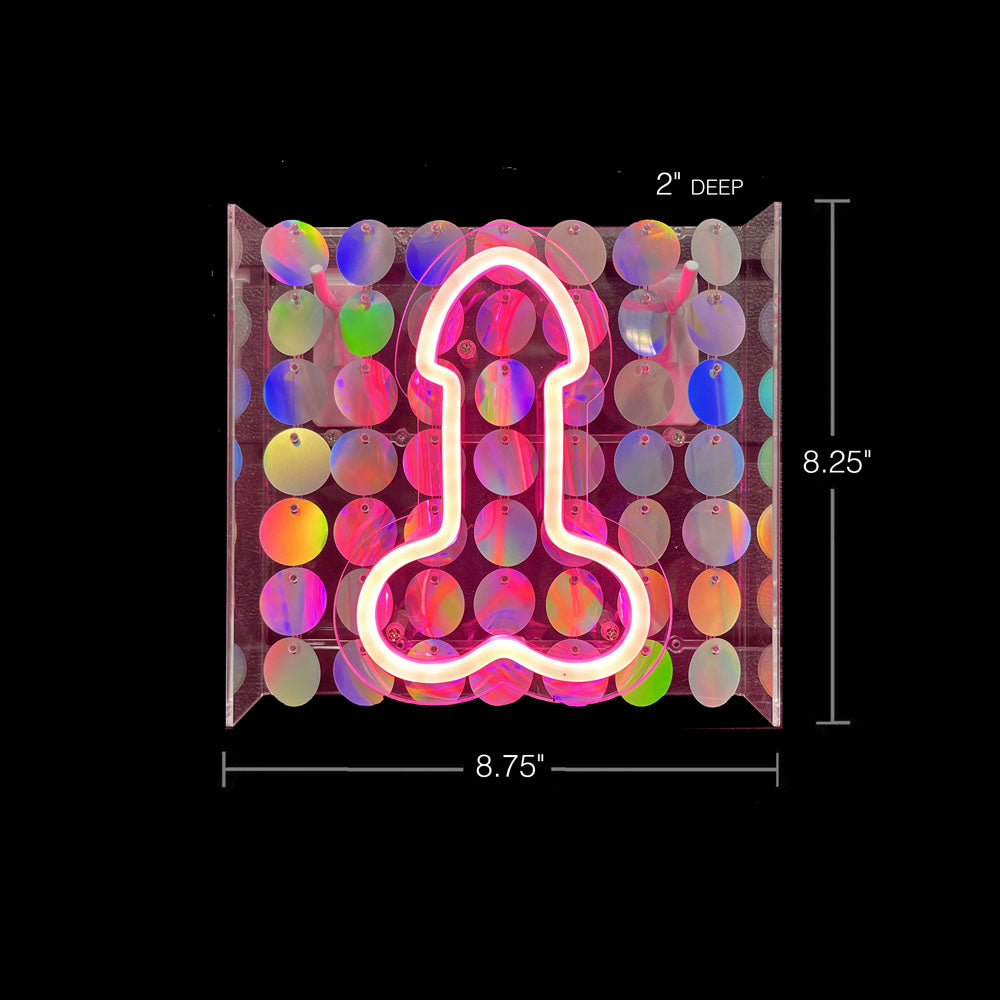 Glitterati Neon Pink Penis Sign Novelty Neon Light