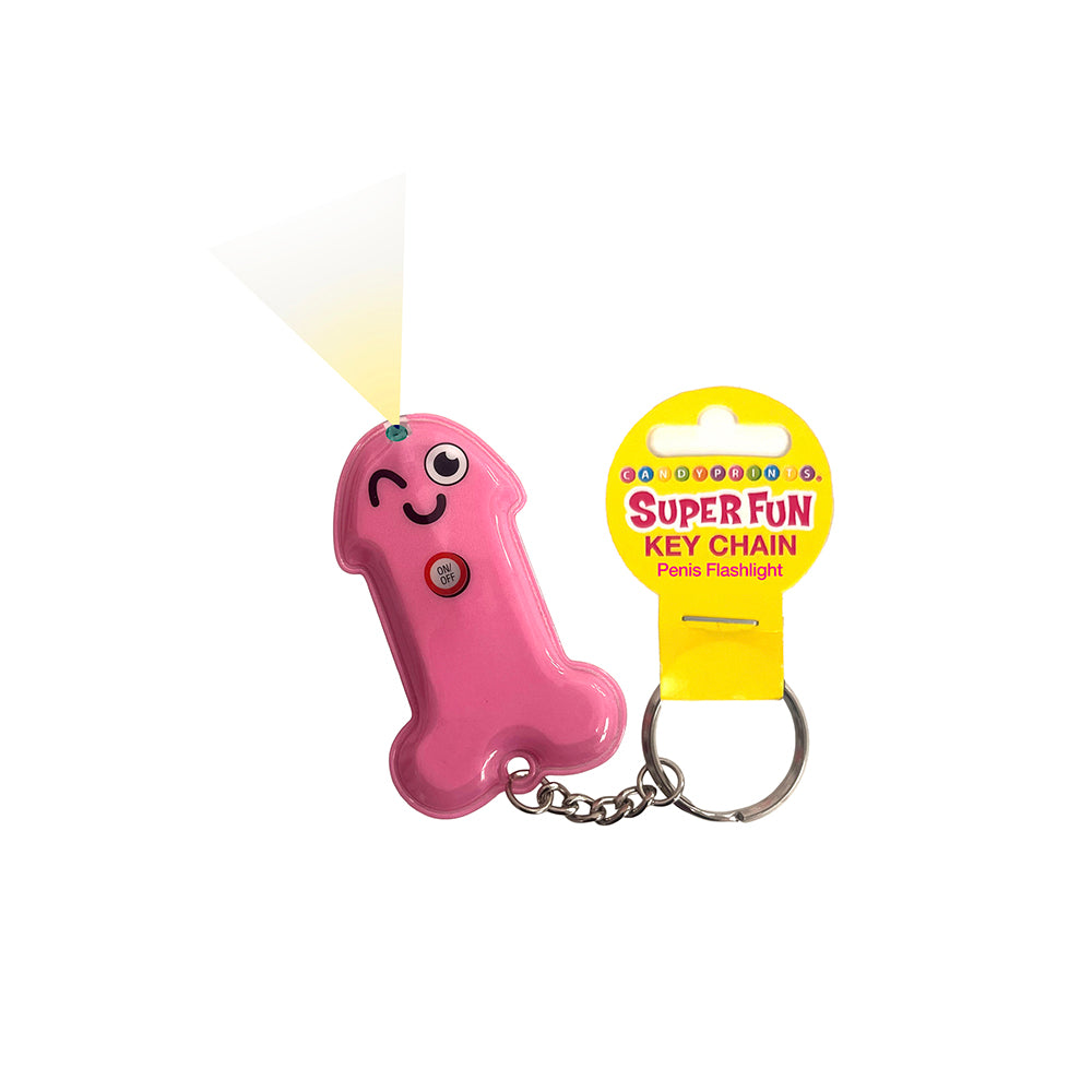 Super Fun Key Chain Penis Flashlight Pink Novelty Keychain