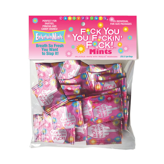 Fuck You, You Fuckin Fuck! Mints Bag Of 25 Bulk Bag Of 25 Party Packs