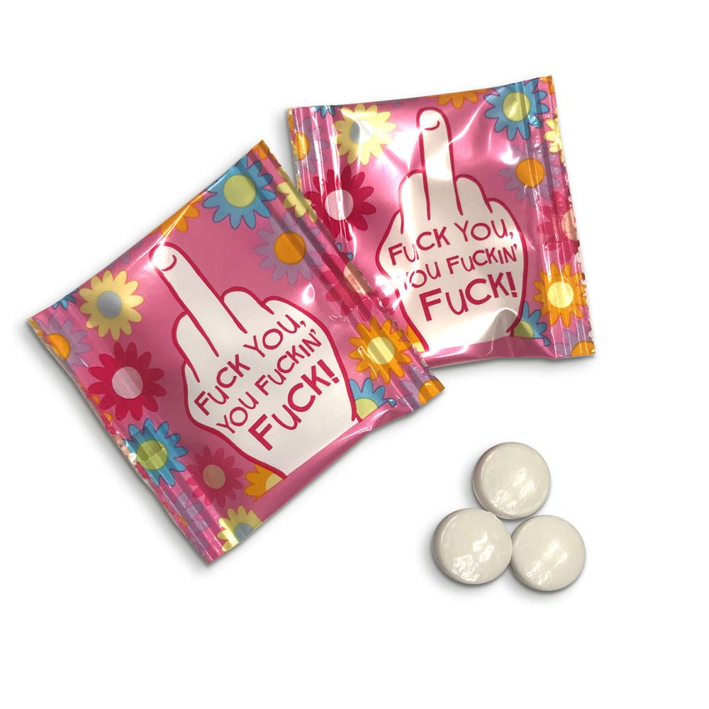 Fuck You, You Fuckin Fuck! Mints Bag Of 25 Bulk Bag Of 25 Party Packs