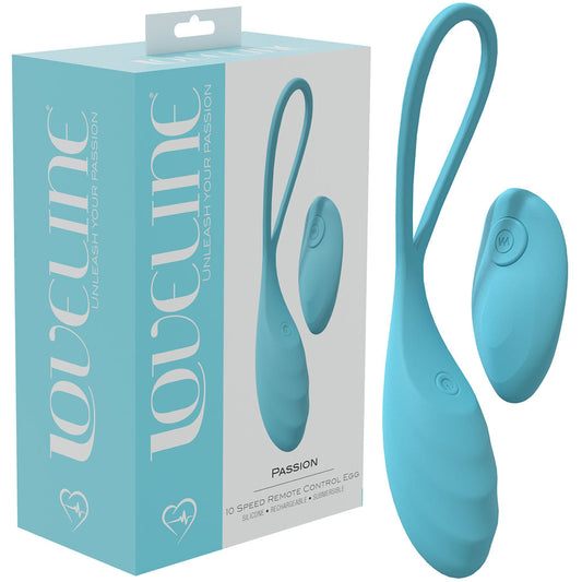 Loveline Passion Blue Blue Usb Rechargeable Vibrating Egg With Wireless Remote