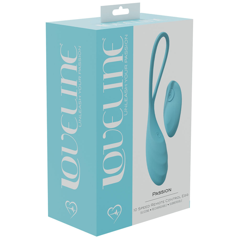Loveline Passion Blue Blue Usb Rechargeable Vibrating Egg With Wireless Remote