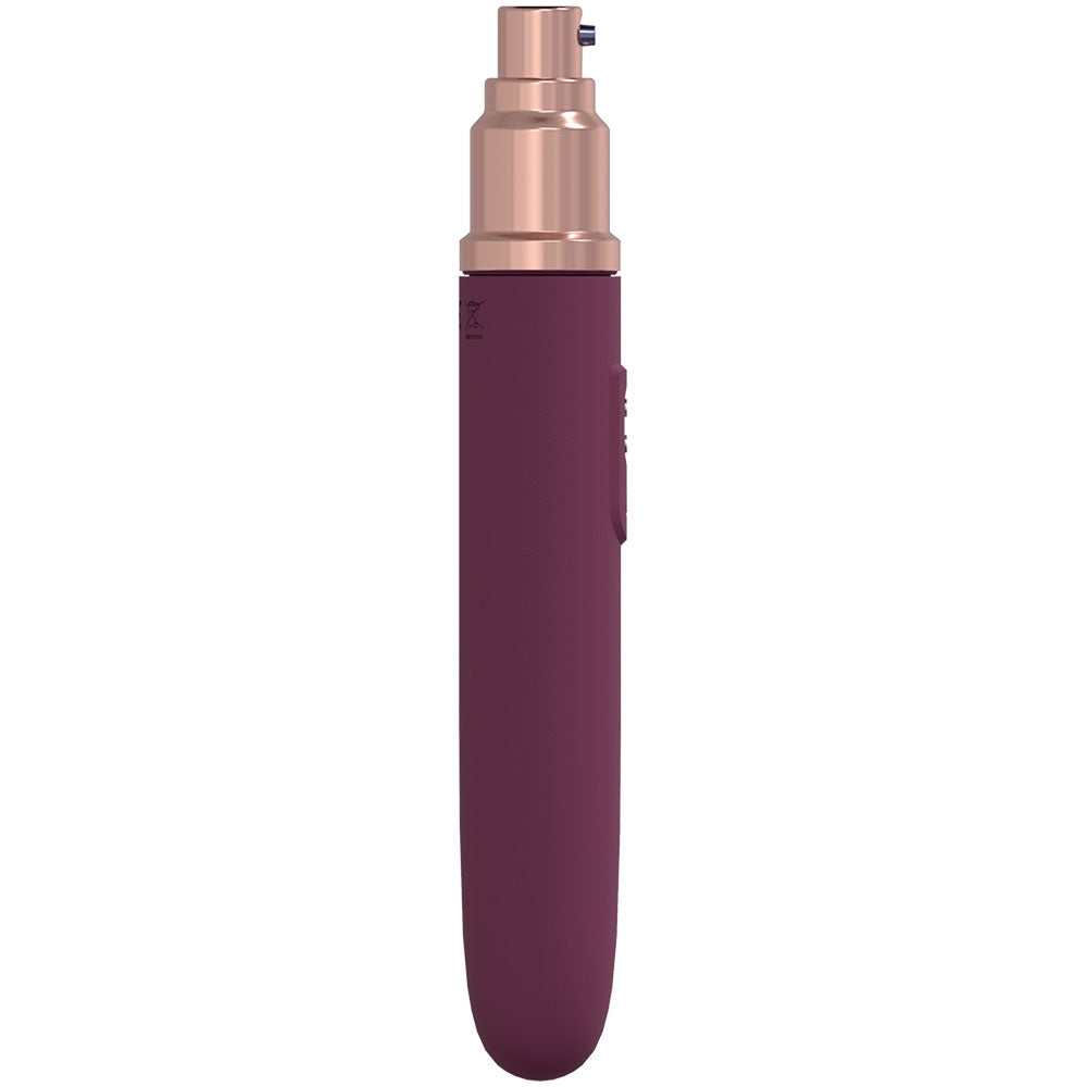 Loveline The Traveler Burgundy Burgundy 17.6 Cm Usb Rechargeable Vibrator With Lube Applicator