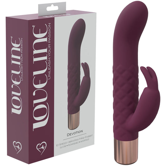 Loveline Devotion Burgundy Burgundy 14.2 Cm Usb Rechargeable Rabbit Vibrator