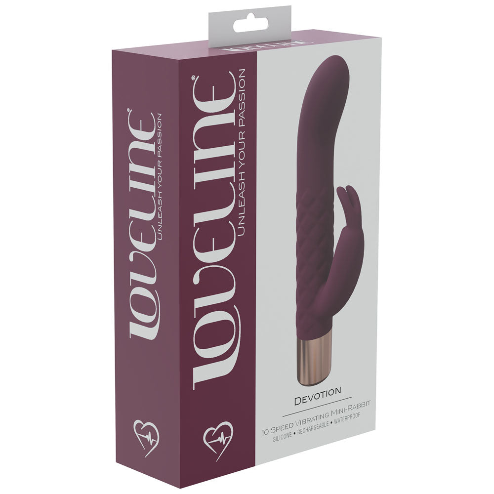 Loveline Devotion Burgundy Burgundy 14.2 Cm Usb Rechargeable Rabbit Vibrator