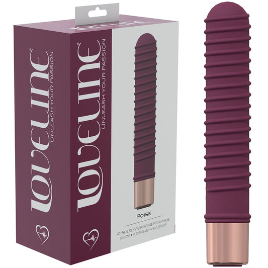 Loveline Poise Burgundy Burgundy 14.5 Cm Usb Rechargeable Vibrator