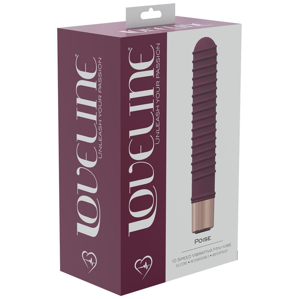 Loveline Poise Burgundy Burgundy 14.5 Cm Usb Rechargeable Vibrator