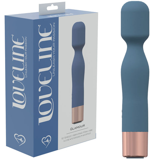 Loveline Glamour Blue Blue 14.4 Cm Usb Rechargeable Massage Wand