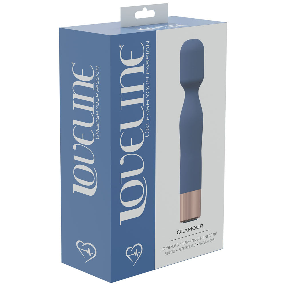 Loveline Glamour Blue Blue 14.4 Cm Usb Rechargeable Massage Wand