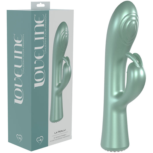 Loveline La Perla I Green Pearlescent Green 19.2 Cm Usb Rechargeable Rabbit Vibrator