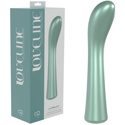Loveline La Perla Iii Green Pearlescent Green 19.2 Cm Usb Rechargeable Vibrator