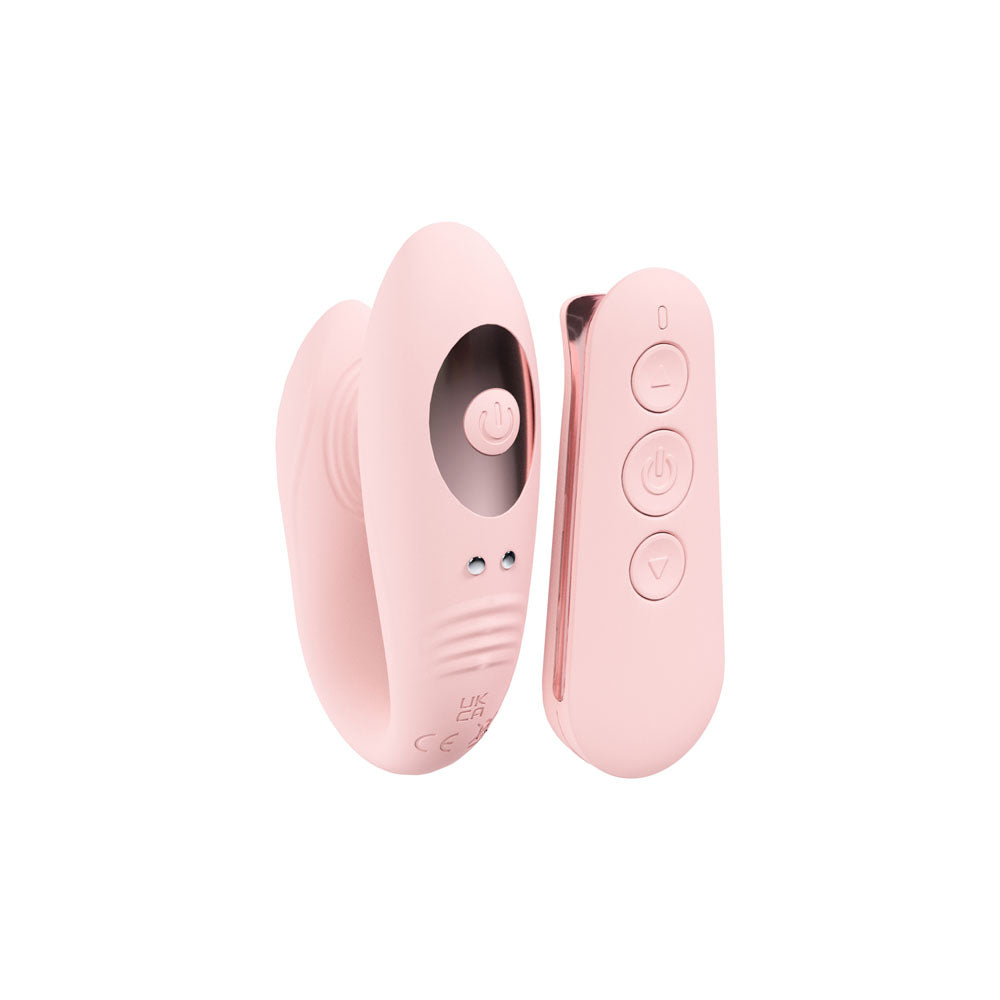 Loveline Charme Dual Motor Vibe Pink Usb Rechargeable Dual Motor Vibrator With Wireless Remote