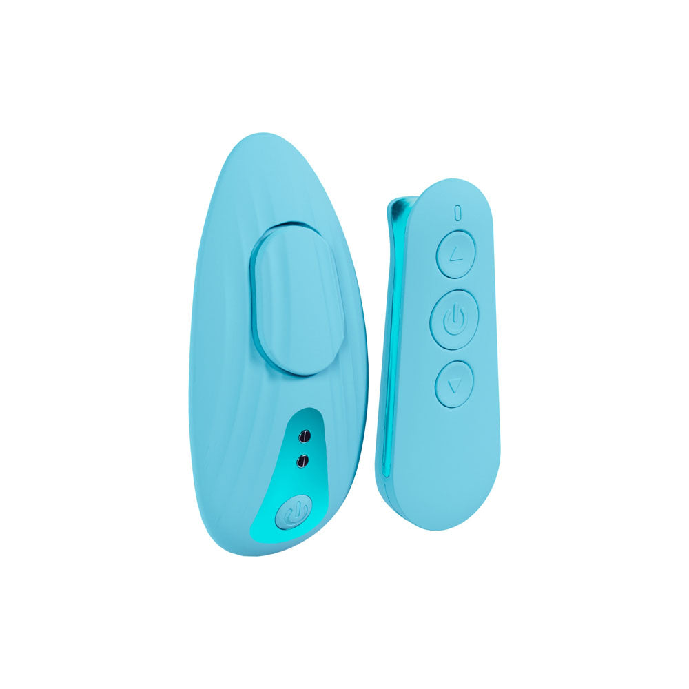 Loveline Celeste Blue Blue Usb Rechargeable Panty Vibrator With Wireless Remote