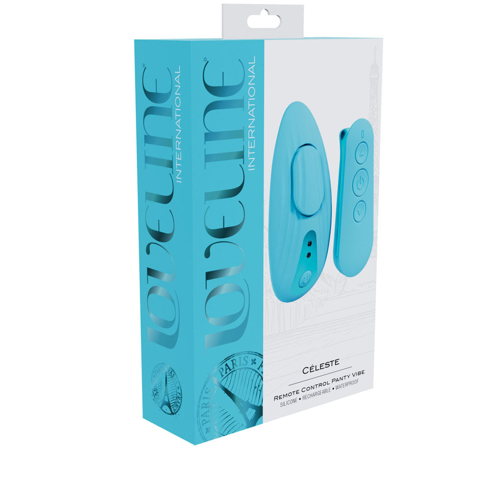 Loveline Celeste Blue Blue Usb Rechargeable Panty Vibrator With Wireless Remote