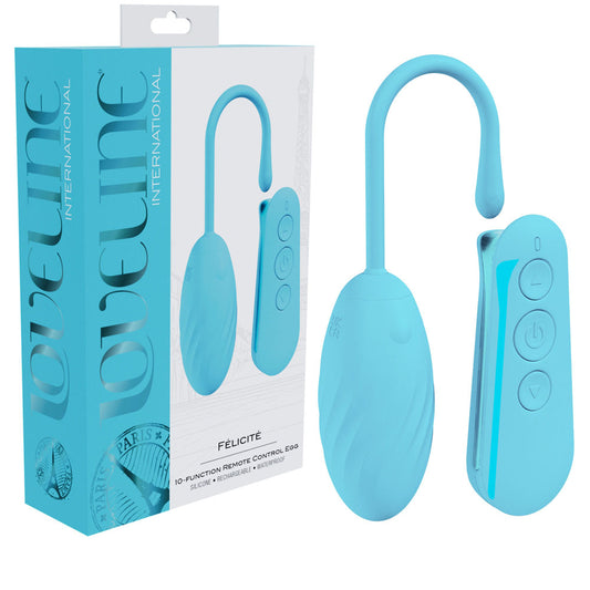 Loveline Felicite Blue Blue Usb Rechargeable Vibrating Egg With Wireless Remote