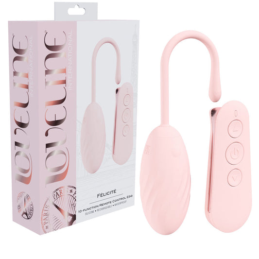 Loveline Felicite Pink Pink Usb Rechargeable Vibrating Egg With Wireless Remote