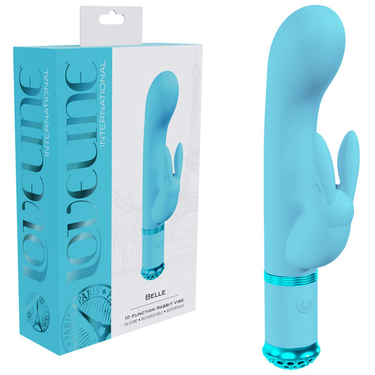 Loveline Belle Blue Blue 15.6 Cm Usb Rechargeable Rabbit V Ibrator