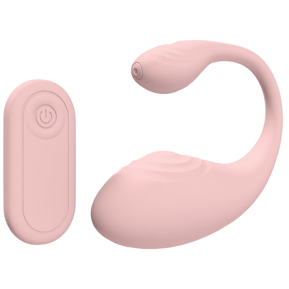Loveline Wave Pink Usb Rechargeable C Shaped Vibrator With Remote