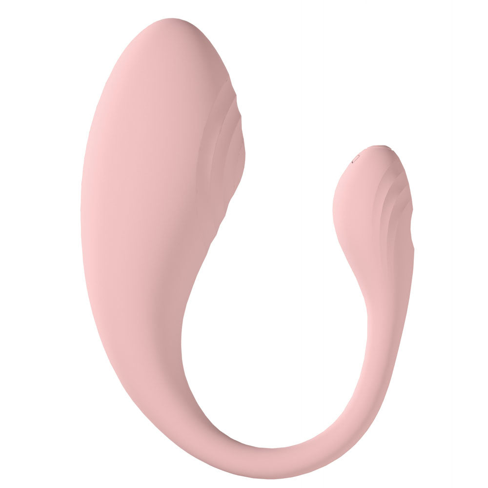 Loveline Wave Pink Usb Rechargeable C Shaped Vibrator With Remote