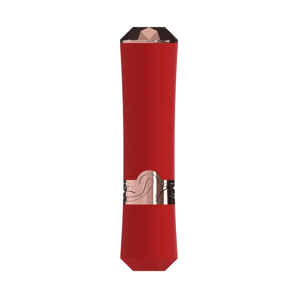 Loveline Dahlia Red Red 12.5 Cm Usb Rechargeable Lipstick Vibrator