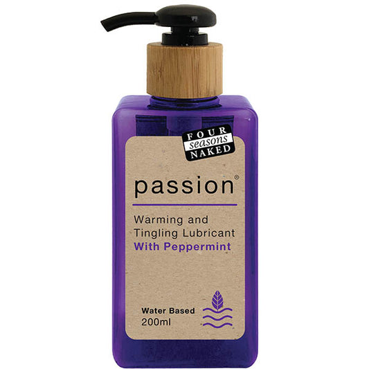 Four Seasons Passion Warming & Tingling Water Based Lubricant With Peppermint Oil 200 Ml