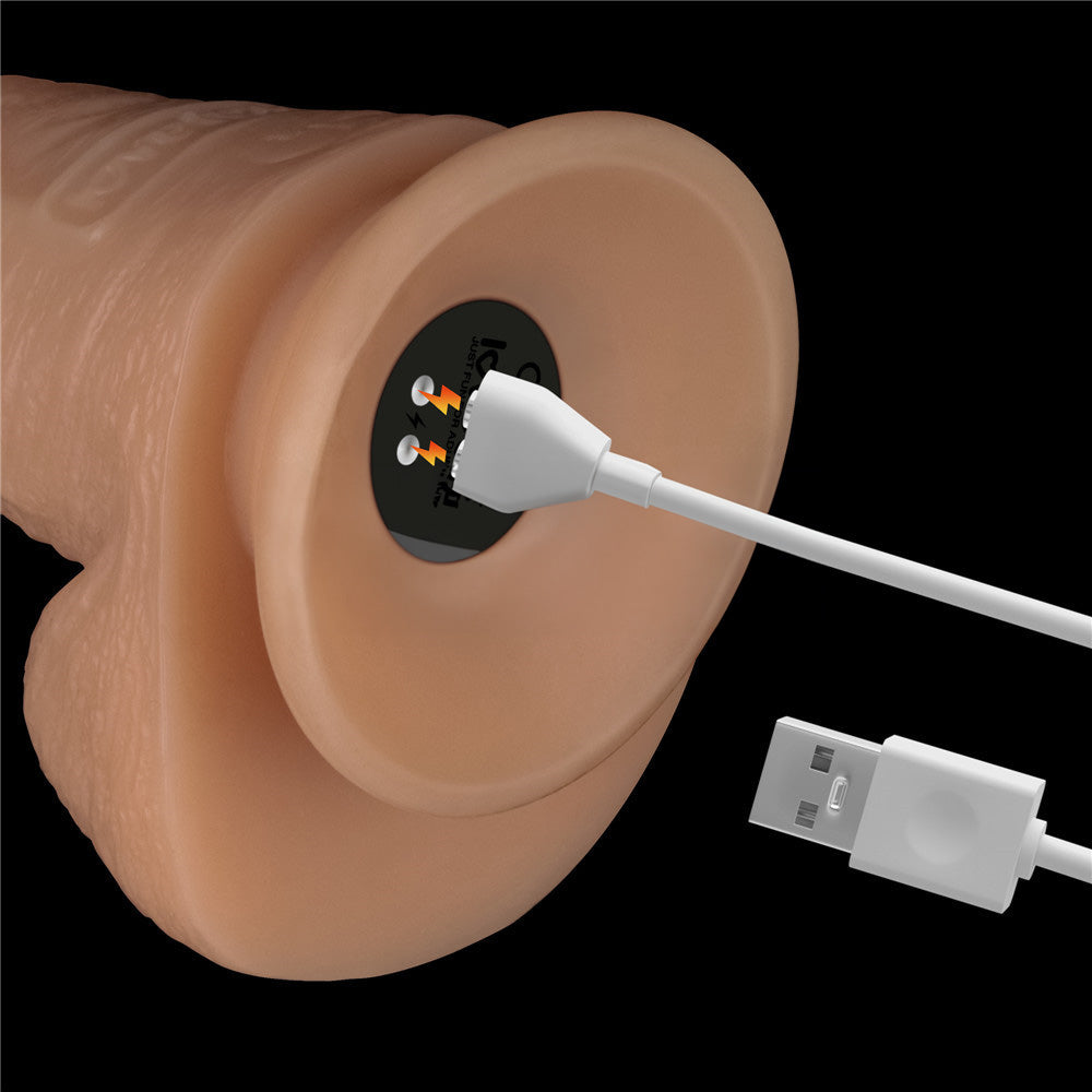 8 Inch Power Basics Flesh 20 Cm Usb Rechargeable Vibrating Dong