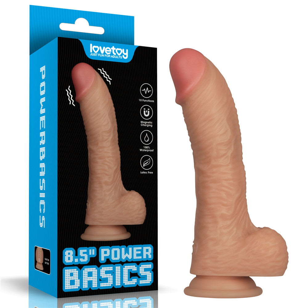 8.5 Inch Power Basics Flesh 21.6 Cm Usb Rechargeable Vibrating Dong