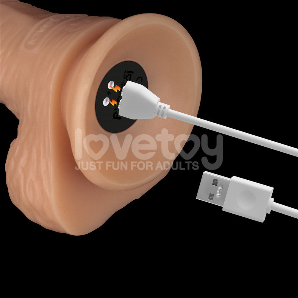 8.5 Inch Power Basics Flesh 21.6 Cm Usb Rechargeable Vibrating Dong