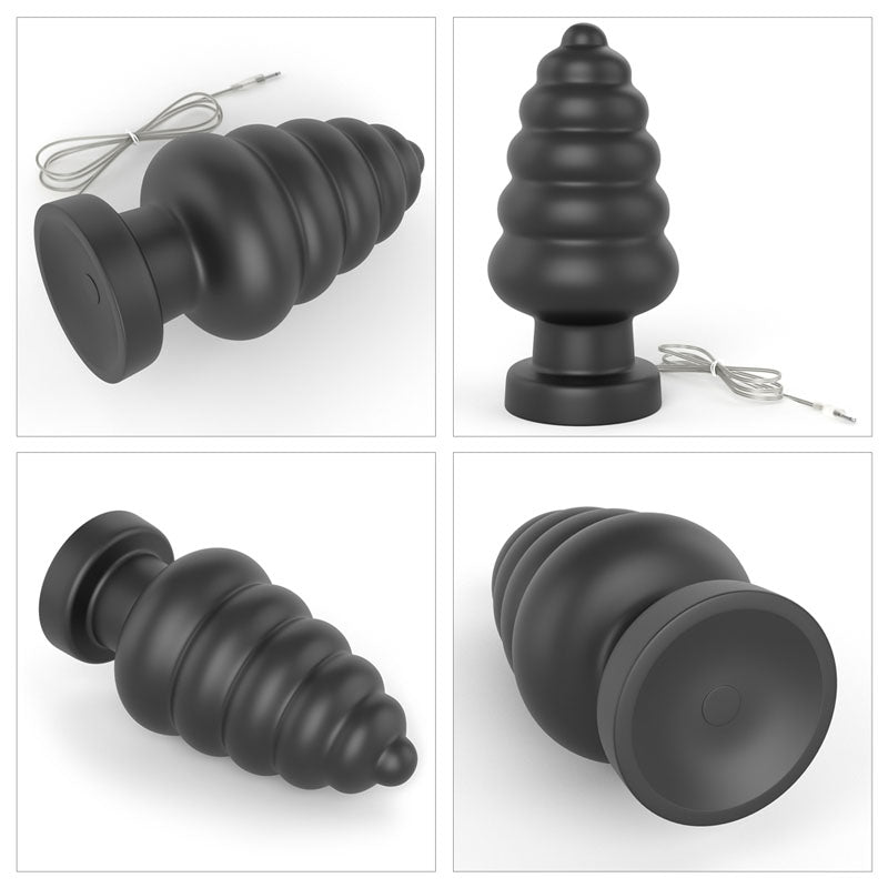 King Sized 7'' Vibrating Anal Cracker Black 17.8 Cm Xl Vibrating Butt Plug