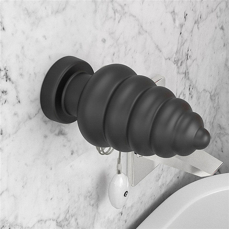 King Sized 7'' Vibrating Anal Cracker Black 17.8 Cm Xl Vibrating Butt Plug