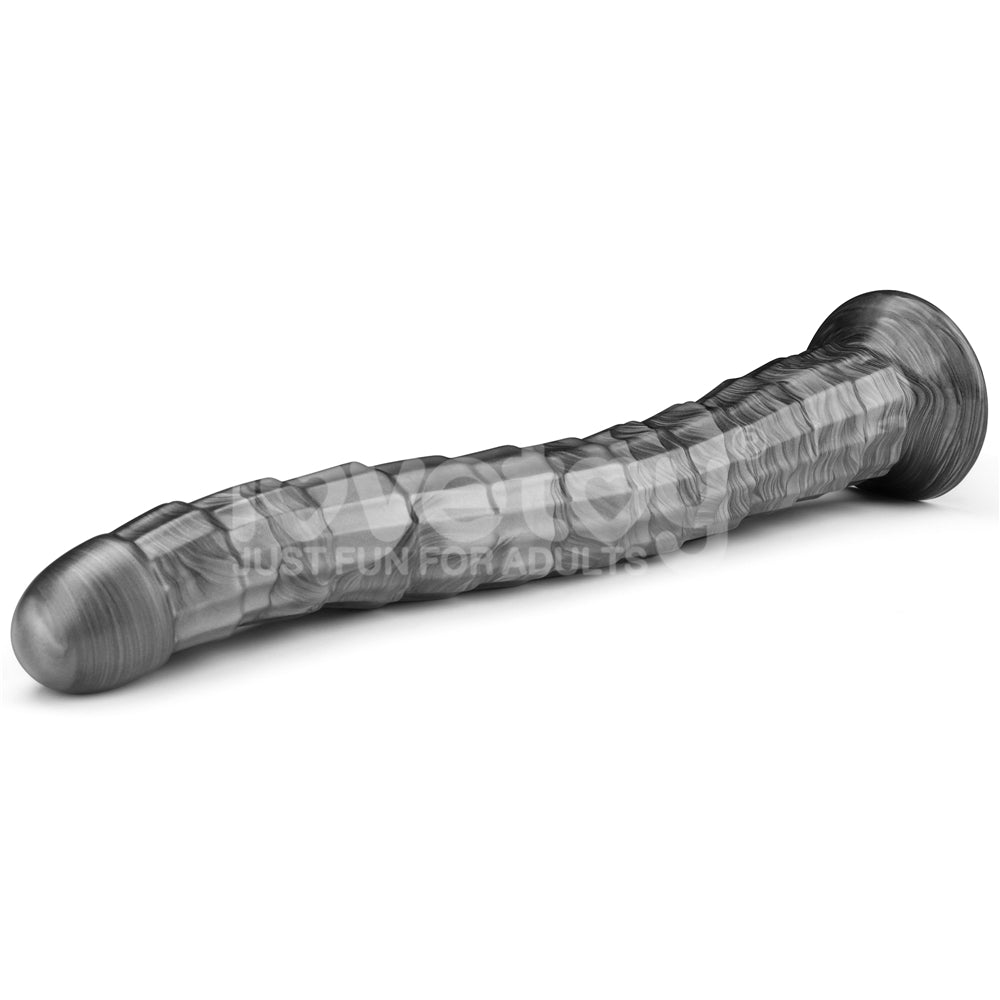 King Sized Vibrating Vibrax Slider Grey 36.8 Cm (14.5'') Usb Rechargeable Vibrating Dildo
