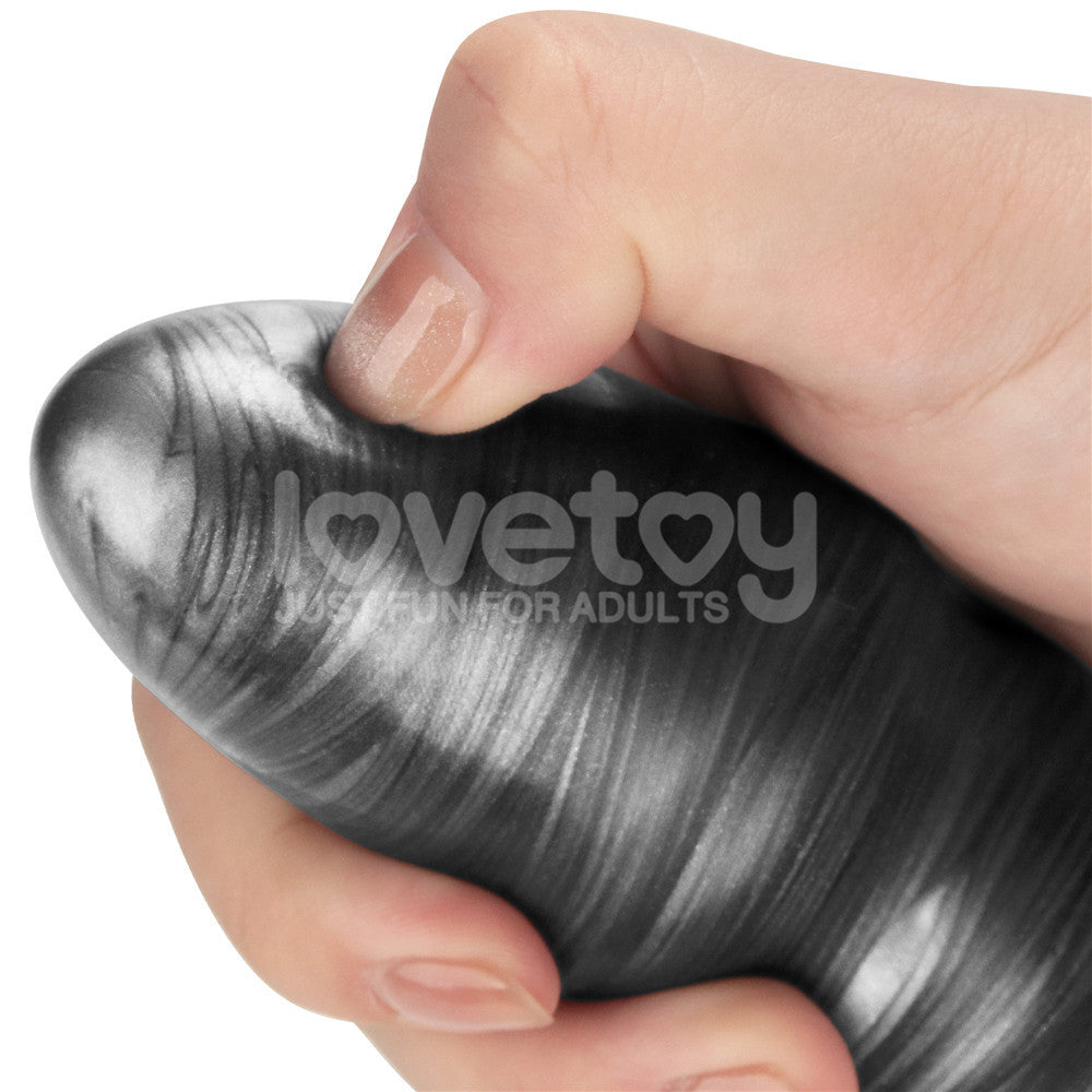 King Sized Vibrating Vibrax Slider Grey 32.3 Cm (12.5'') Usb Rechargeable Vibrating Dildo