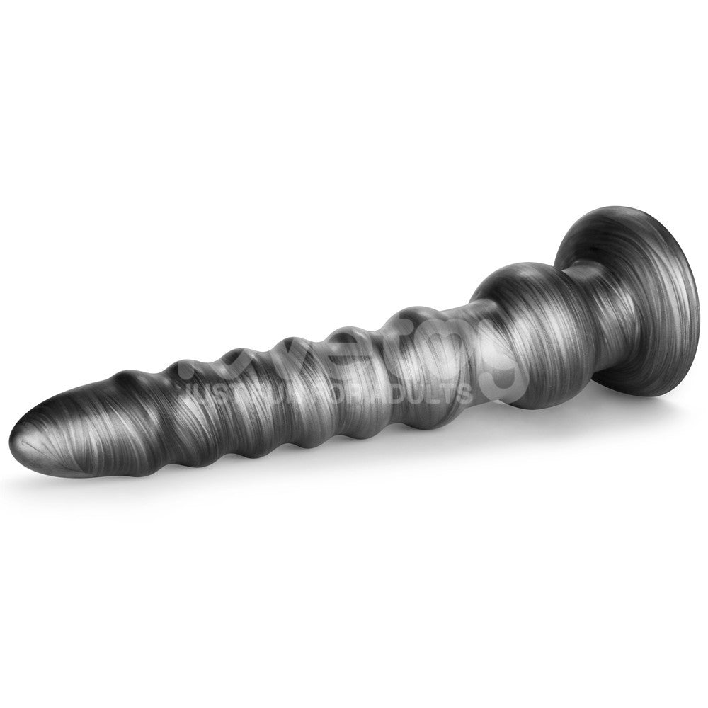 King Sized Vibrating Vibrax Slider Grey 32.3 Cm (12.5'') Usb Rechargeable Vibrating Dildo