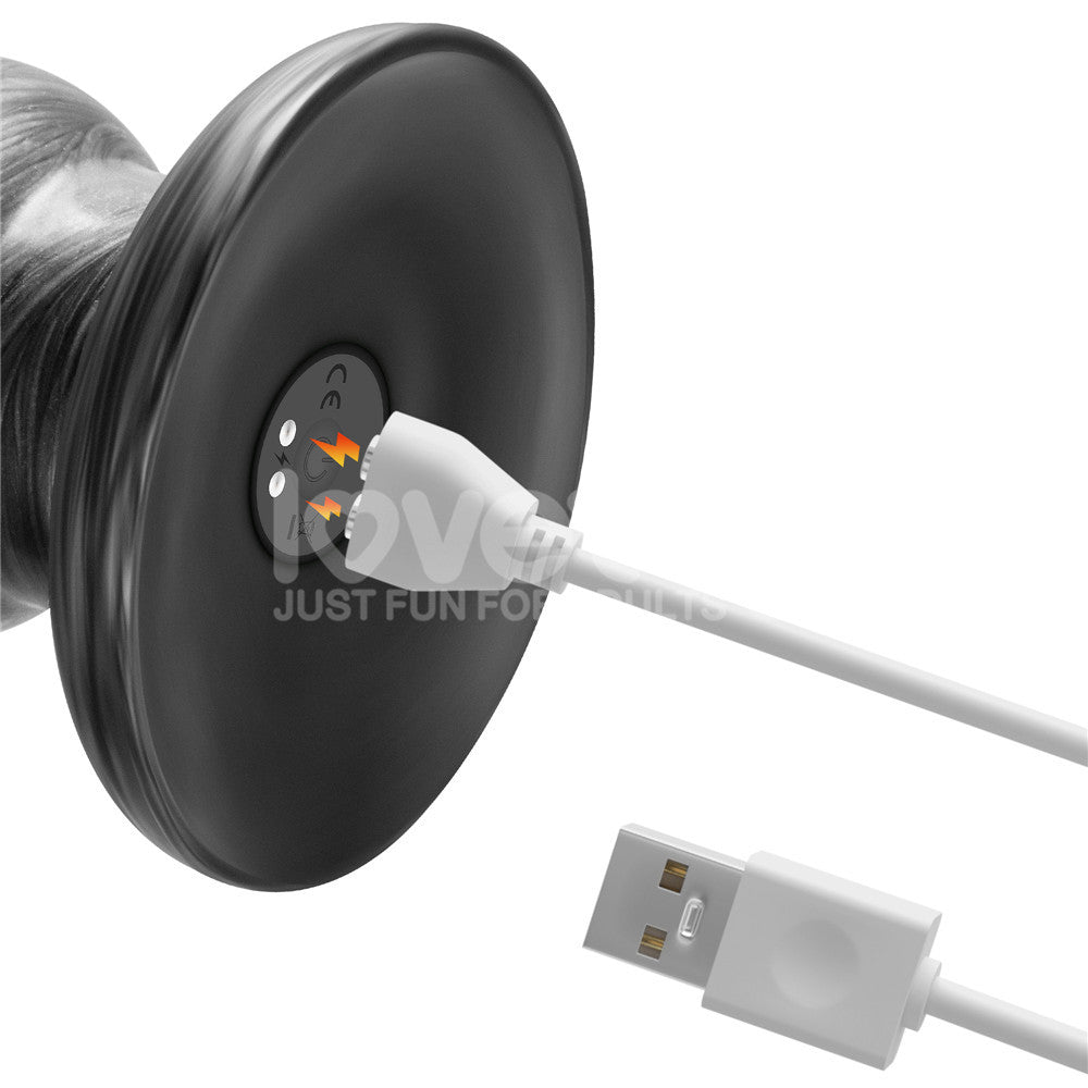 King Sized Vibrating Vibrax Slider Grey 32.3 Cm (12.5'') Usb Rechargeable Vibrating Dildo