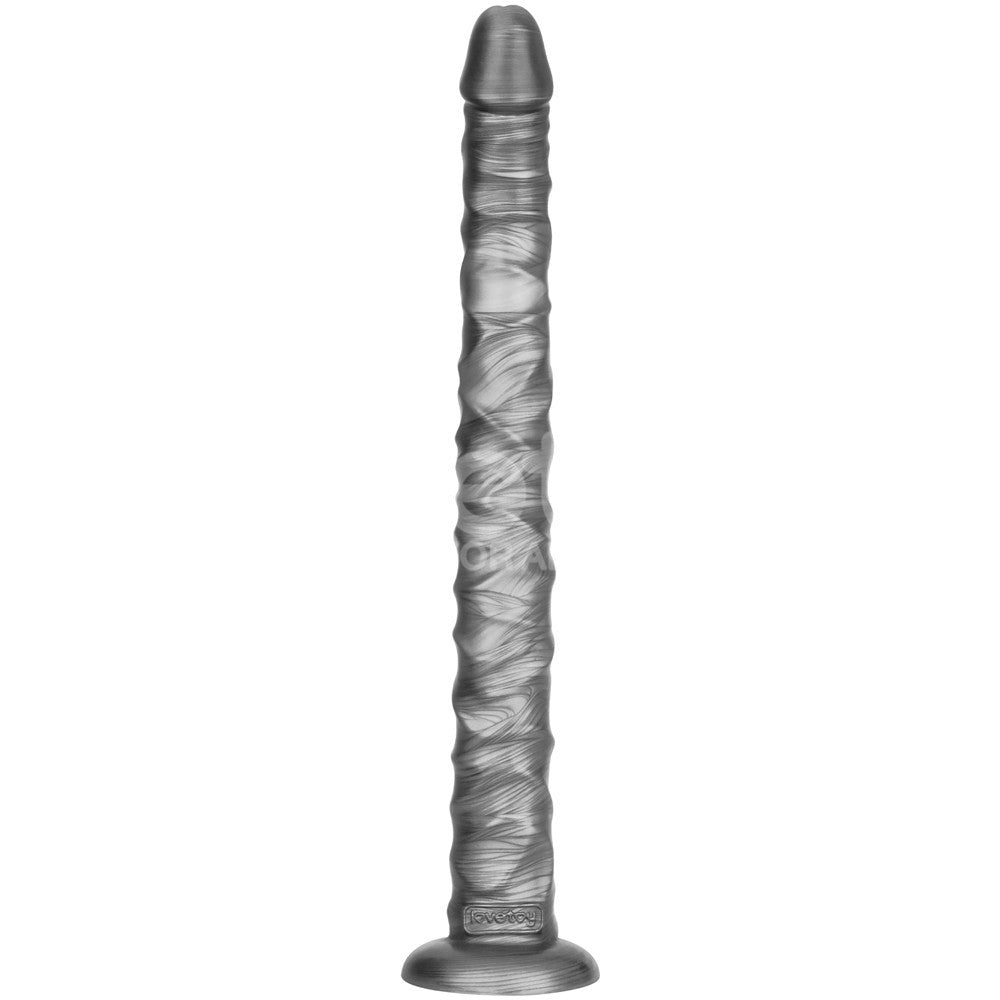 King Sized Vibrating Vibrax Slider Grey 40.8 Cm (16'') Usb Rechargeable Vibrating Dildo