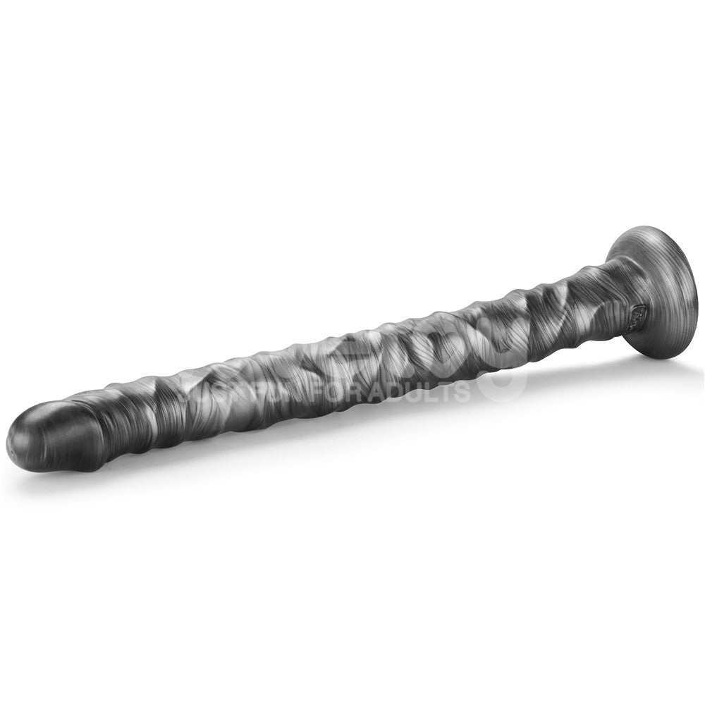 King Sized Vibrating Vibrax Slider Grey 40.8 Cm (16'') Usb Rechargeable Vibrating Dildo