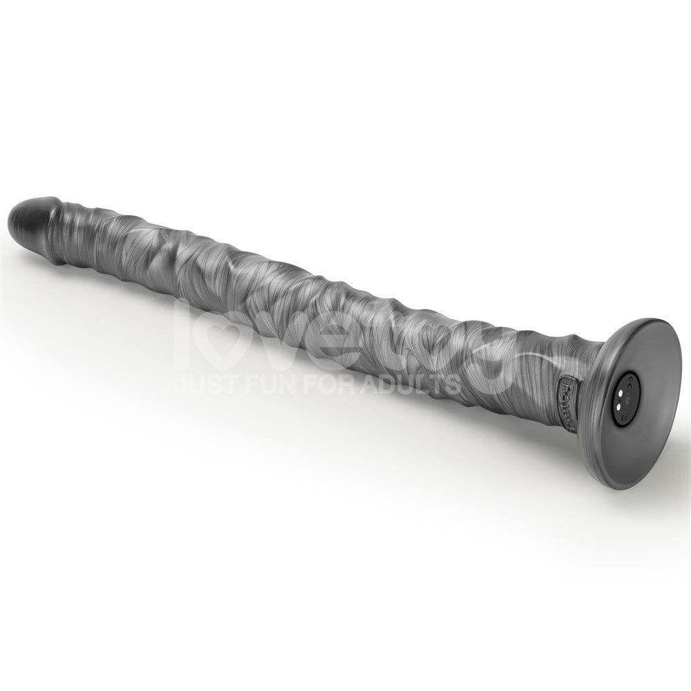 King Sized Vibrating Vibrax Slider Grey 40.8 Cm (16'') Usb Rechargeable Vibrating Dildo