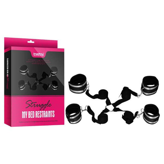 Struggle My Bed Restraints Wrist & Leg Cuffs Kit