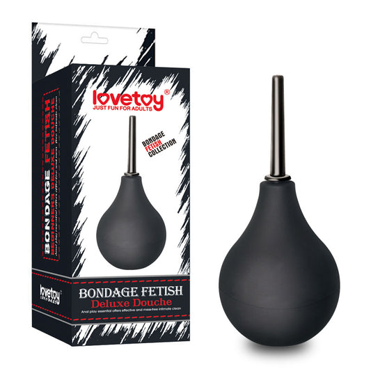 Bondage Fetish Deluxe Douche Black Unisex Round Douche 160 Ml Capacity