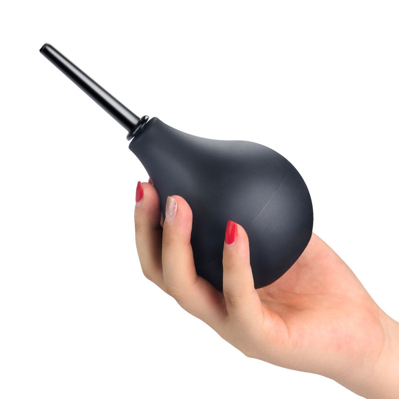Bondage Fetish Deluxe Douche Black Unisex Round Douche 160 Ml Capacity