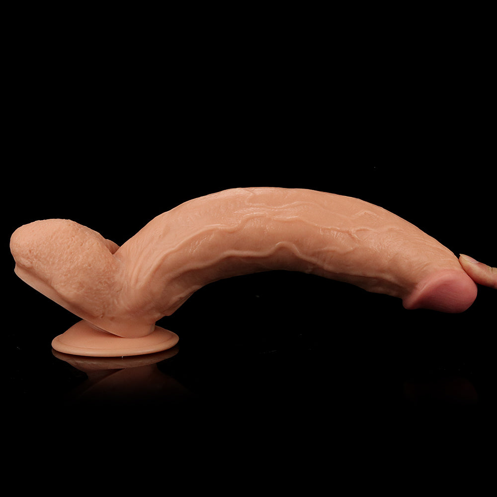 King Size 11'' Realistic Dildo Flesh 29.5 Cm Dong