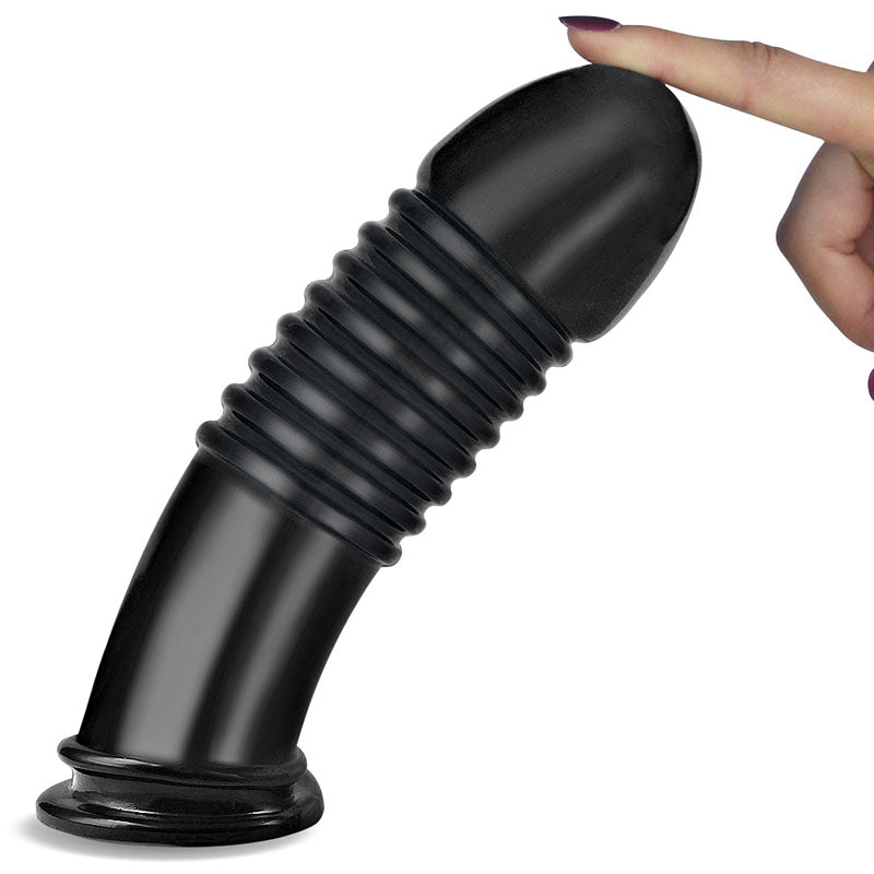 King Sized 8'' Anal Bumper Black 22.5 Cm Mega Butt Plug