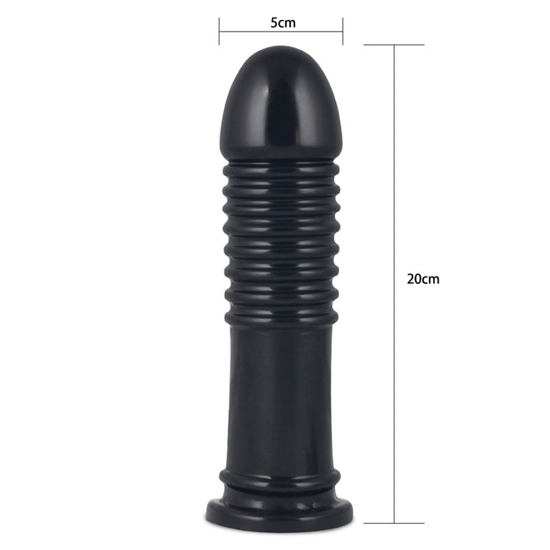 King Sized 8'' Anal Bumper Black 22.5 Cm Mega Butt Plug