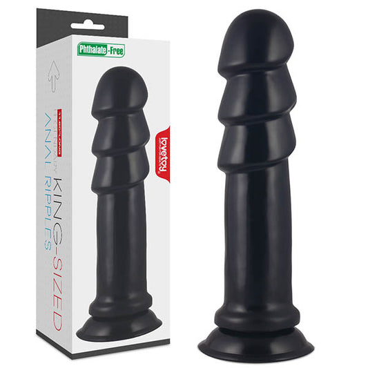 King Sized Anal Ripples Black 28.5 Cm (11.5'') Mega Anal Plug