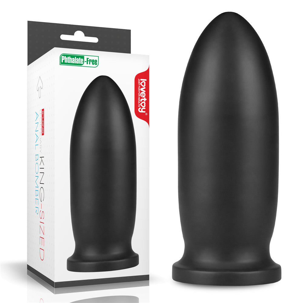 King Sized Anal Bomber Black 23 Cm (9'') Mega Anal Plug