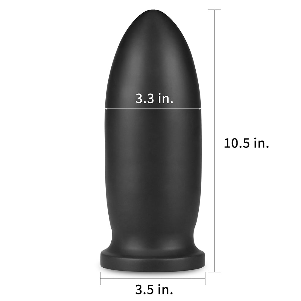 King Sized Anal Bomber Black 23 Cm (9'') Mega Anal Plug